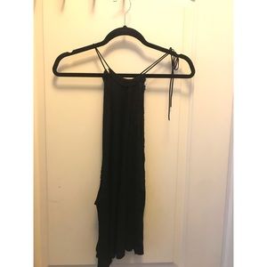 Free People XS Black Tank Flowy Open Back